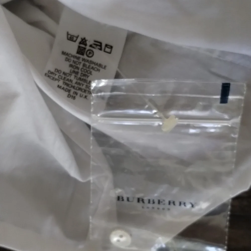 Burberry Asymmetrical Ivory Button-Up Shirt - Picture 9 of 11